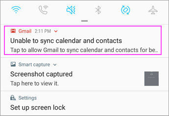 Notification Bar Check