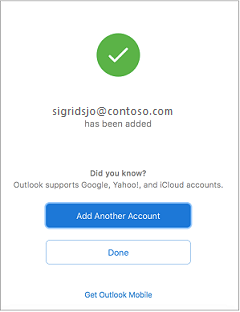 Outlook Mac Setup Done