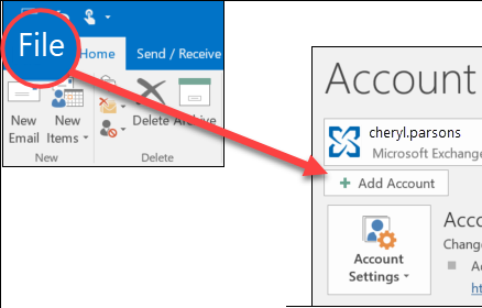 Outlook File Add Account